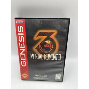 Mortal Kombat 3 (Sega Genesis, 1995) Game & Original Box